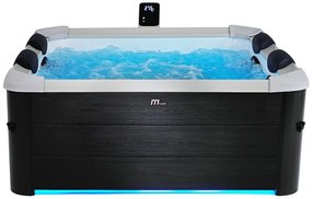 6-osobowe półsztywne szare spa z akcesoriami –128 dysz – dł. 160 x szer. 160 x wys. 65 cm – NAPUKA