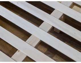 Pomarańczowe tapicerowane łóżko dwuosobowe ze stelażem 180x200 cm Romane – Bobochic Paris