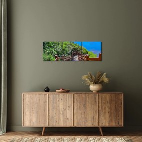 Obraz - Panorama (z zegarem) (90x30 cm)