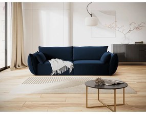 Ciemnoniebieska aksamitna sofa 208 cm Vanda – Mazzini Sofas