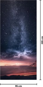 Fototapeta na drzwi - Niebo z gwiazdami (95x205cm)