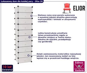 Biała wysoka szafka na buty E1-G64