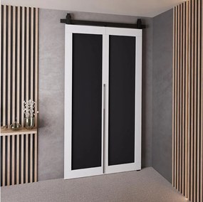 Drzwi Przesuwne QUDIO M1 Biały + Czarny 90