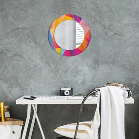 Kompozycja geometryczna Lustro z nadrukiem dekoracyjne okrągłe