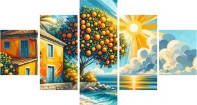 Obraz - Dom z pomarańczami I. (125x70 cm)