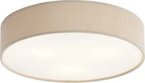 Nowoczesna lampa sufitowa taupe z aksamitnym abażurem 46 cm 3-źródła światła - Luz