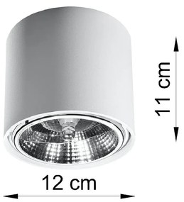 Plafon Led Biały Nowoczesny Tuba G6-W88