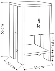 Stolik nocny Ema Oak