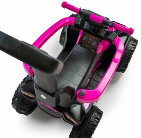 Leżaczek Baby Mix Mega z prowadnicą, różowy