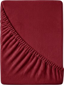 PrzytulneMieszkanie.pl Prześcieradło frotte EXCLUSIVE bordowe 90 x 200 cm