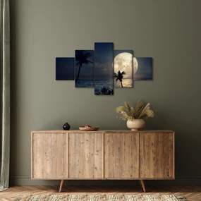 Obraz - Plaża pod pełnią księżyca (125x70 cm)