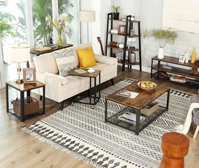 Stolik wąski do przedpokoju na buty z półką S5-C80