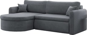 Uniwersalny narożnik Verona L z funkcją spania, do salonu, szary