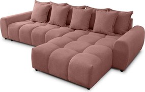 Narożnik (prawostronny/z szezlongiem) w kolorze terakoty Albane – Ropez