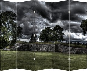 Parawan - Zachmurzone niebo (210x170 cm)