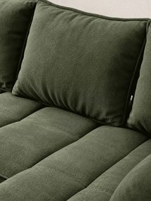 Nowoczesny narożnik Nalik L z eleganckimi przeszyciami oraz zagłówki na metalowych uchwytach