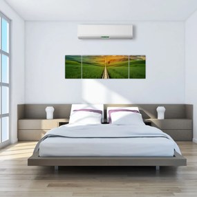 Obraz - Wschód słońca nad doliną (170x50 cm)
