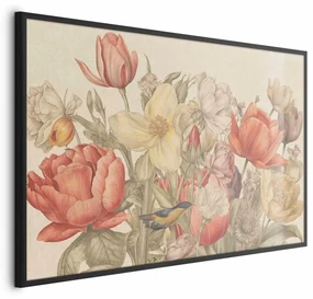 Plakat Bukiet 42x29,7 cm z ramą czarną bez marginesu ARTGEIST B