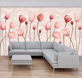 Fototapeta - Różowe tulipany (196x136 cm)