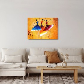 Obraz na szkle - Obraz na szkle olejny, baletki (70x50 cm)