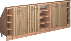 Szafka kuchenna na dach skośny dąb rzemieślniczy 210x46x81.6 r-line