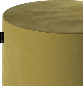 Puf Barrel kolor zielony tkanina połyskliwa, welwetowa
