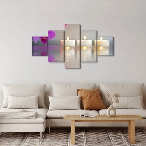 Obraz świec na wodzie (125x70 cm)