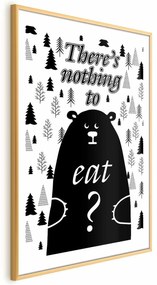 Plakat Nothing to eat 29,7x42 cm z ramą złotą z marginesem ARTGEIST B