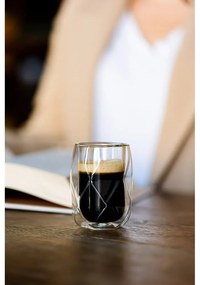 Kubki na espresso z podwójną ścianką zestaw 2 szt. 100 ml Geo – Vialli Design