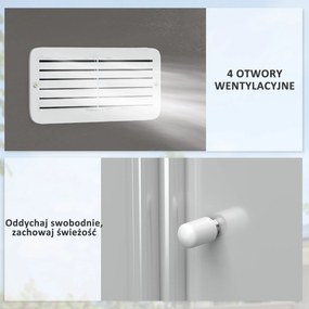 Outsunny Szopa Ogrodowa - Budynek Dla Narzędzi Ogrodowych 4x3, Trwały, Aosom PL