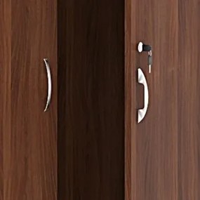 Szafa biurowa MIRELLI A+, 800 x 400 x 1800 mm, orzech