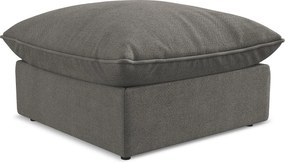 Pufa - z tkaniny strukturalnej - ciemny szary - MANAO