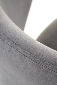 Krzesło tapicerowane K587 VELVET szare  HALMAR