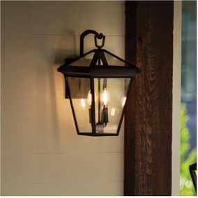 Quintiesse QN-ALFORD-PLACE2-M-MB - Zewnętrzny kinkiet ALFORD M 2xE14/40W/230V IP44