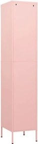 Stalowa różowa szafa zamykana na klucz M2-E61