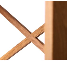 Regał z litego drewna dębowego w naturalnym kolorze 70x87 cm X-Shelf – Unique Furniture