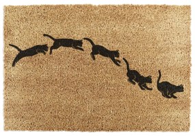 Wycieraczka z włókna kokosowego 60x90 cm Jumping Cats – Artsy Doormats