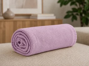 Koc flanelowy FLEORA, jasnofioletowy Rozmiar: 200 x 220 cm