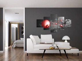 Obraz czerwonych kul (125x70 cm)