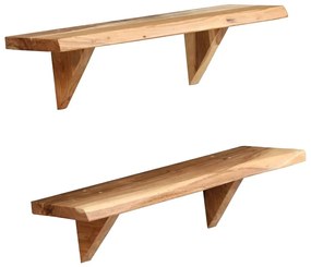 Zestaw drewnianych półek ściennych - Lippi 2X