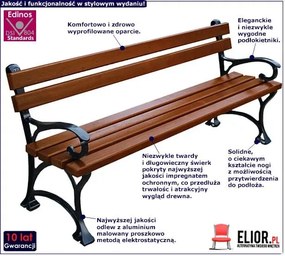 Ławka parkowa Vera 2X z podłokietnikami 180cm Delisado