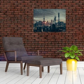 Obraz miasta o zmierzchu (70x50 cm)