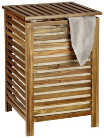 Drewniany kosz na pranie w ciemnym naturalnym kolorze 56 l Fondi – Wenko