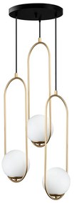 Lampa wisząca w kolorze złota Squid Lighting Arch, wys. 146 cm