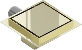 Mexen Flat-Q M13 wpust podłogowy kwadratowy 12 x 12 cm, złoty - 1510012