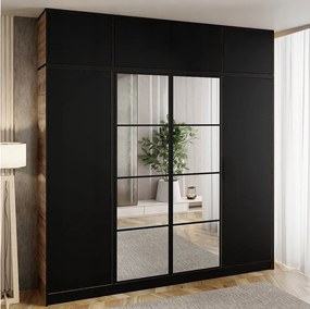 Garderoba z nadstawką EDEN 4D Dąb Craft Złoty + Czarny Wzór 4