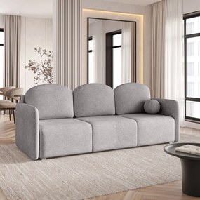 Masseno Sofa SUVI III z funkcją spania i pojemnikiem na pościel - Jasnoszary - NEVE 83