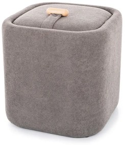 Szary taboret NAP z miejscem do przechowywania 37x37 cm