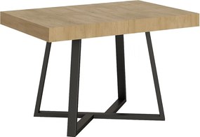 Stół rozkładany 120/204x80 cm Zeplir dąb naturalny nogi antracytowe