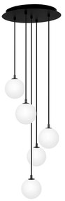 Lampa wiszaca pięć mlecznych kloszy Aspen 5